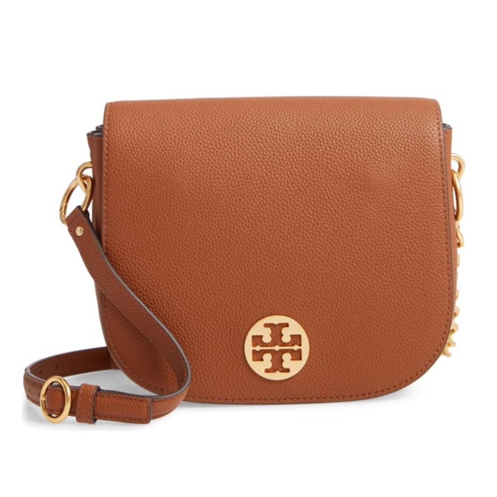 Tory Burch Everly Leather Flap Saddle Bag